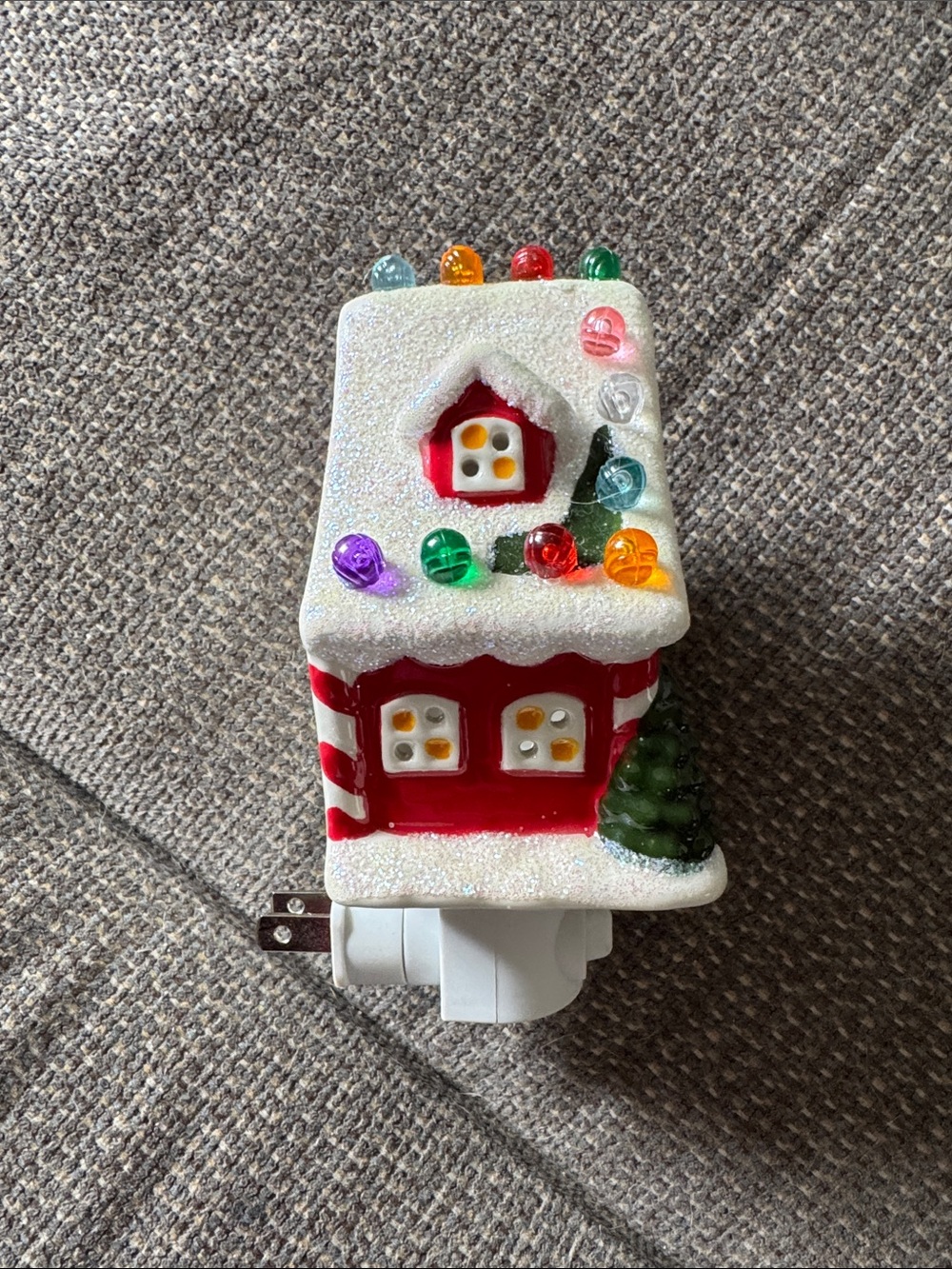 Holiday Gingerbread House Night Light - Red - Picture 3 of 5
